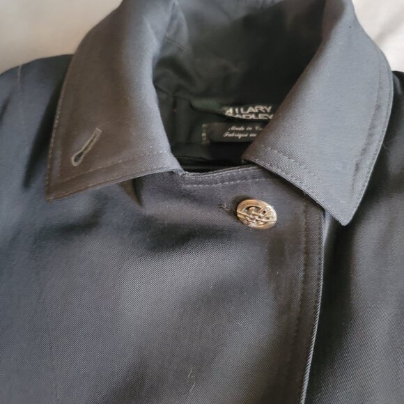 Hilary Radley Trench Coat Womens 4 Black Wool Business Casual Canadian Jacket - Picture 13 of 16